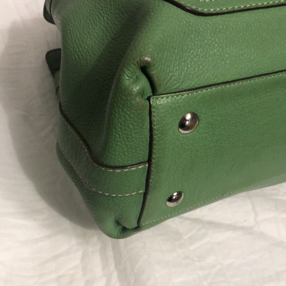 Coach Penelope Green Leaf Pebbled Leather Bag - Picture 9 of 13